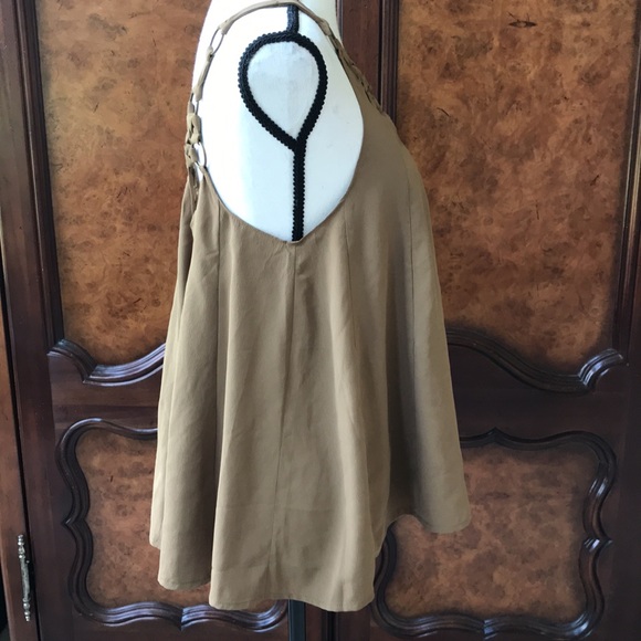 Free People Sleeveless Tunic with Decorative Ring Cut Out Design in Front & Back - Picture 7 of 10